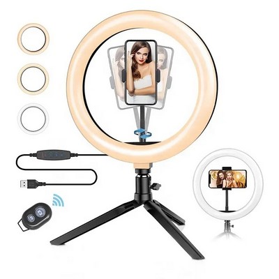 10" Selfie Ring Light With Tripod Stand with Remote Control